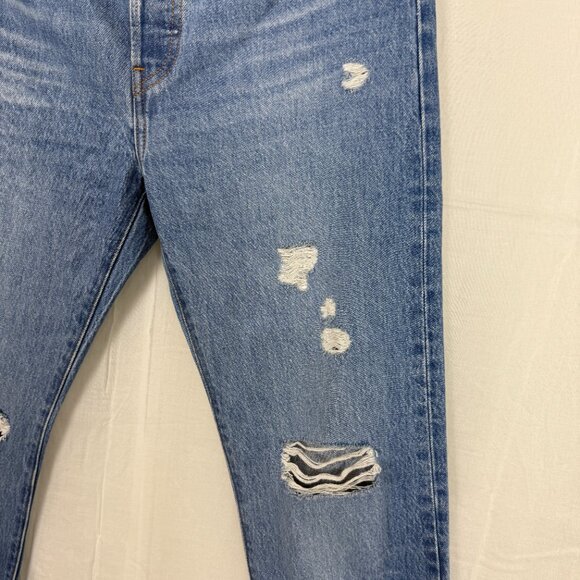 Levi Strauss 501 Women's Mid Rise Relaxed Fit Straight Leg Jeans – Size W27 L32 - Picture 13 of 15